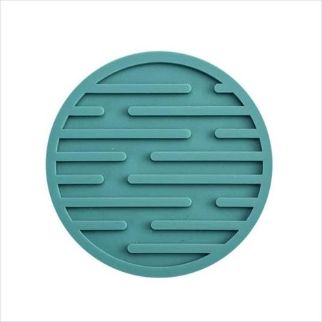 Porte-gobelet en silicone alimentaire, antidérapant, résistant à la chaleur, 12 x 11 cm, vert, 1 pièce (1/5)
