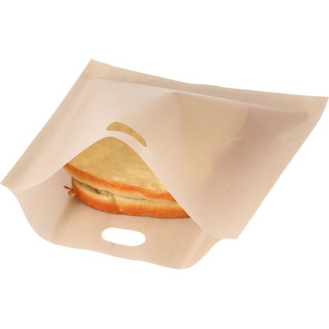 Wiederverwendbare, antihaftbeschichtete Spritzbeutel aus Fiberglas für Mikrowelle, Toaster und Sandwiches (16 x 16,5 cm) (1/5)