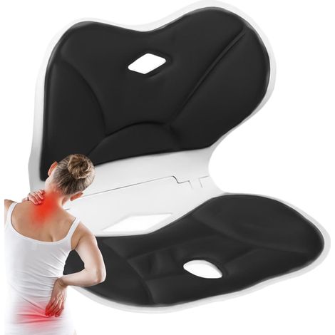 Coussin De Siège Oreiller De Soutien Lombaire Coussin Ergonomique Confortable Pour Voiture Camion Canapé Stade Déplacements Fauteuil Roulant (1/5)