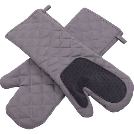 Paire 1 antidérapant épais coton pouces - préparation culinaire simplifiée pour cuisine - résistant à la chaleur et aux éclaboussures (1/5)