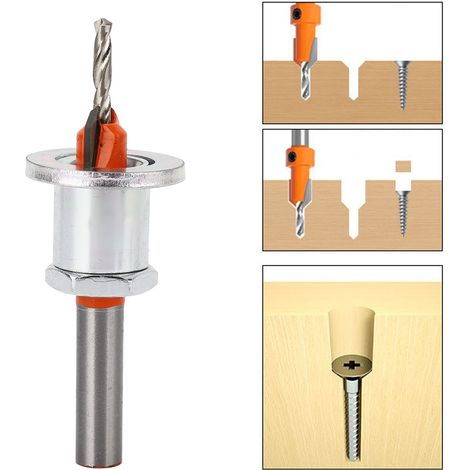 Limiteur de trou fraisé 3,210 mm avec limite réglable, empêchant la pénétration du trou et assurant une efficacité de perçage élevée. (1/5)
