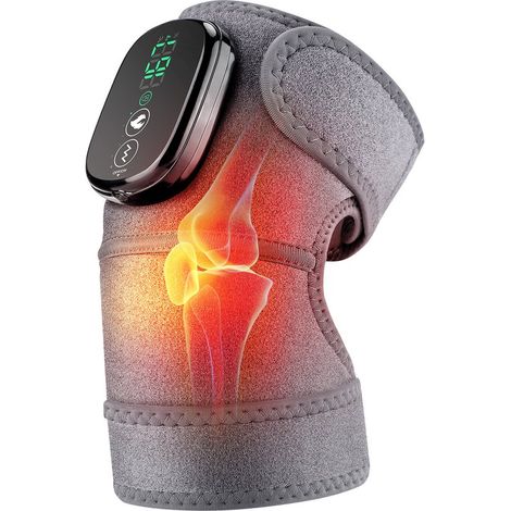 Attelle de massage chauffante rechargeable – chaleur et vibration 3 en 1 – batterie 5000 mAh – protection multifonctionnelle pour genou, épaule et coude (1/2)