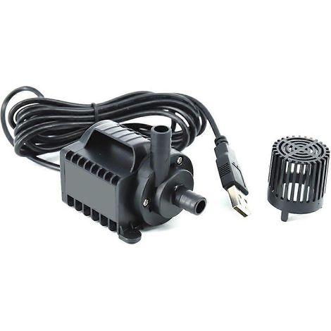 5-V-Tauchwasserpumpe, Fördermenge 0–600 l/h, kleine Springbrunnenpumpe, 8 einstellbare Geschwindigkeiten, Förderhöhe 0–2,2 m, USB-Ladeanschluss für Schwimmbäder (1/5)