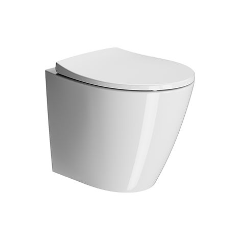 Modo wc a terra filo muro senza brida bianco lucido (venduto senza coprivaso) (1/3)