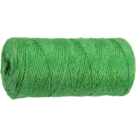 Corde Verte en Chanvre 100m pour Bouquet et Jardin Ambiance Halloween Arts Créatifs, Décoration Festive, Liage et Floral, Longueur 100m, Couleur (1/5)