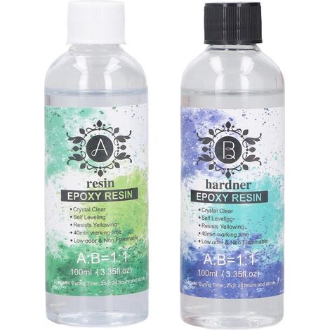 Kit de Résine Époxy 100ml Haute Transparence Anti-Bulles, Revêtement Écologique et Cristallin (1/5)