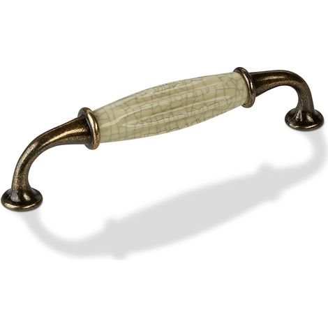 Porzellangriff META BA 128 mm Bronzeoptik / krakeliert