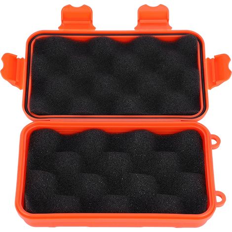 Wasserdichte EDC-Outdoor-Überlebensausrüstung, versiegelte Box, staubdicht, druckfest (groß, orange) (1/5)