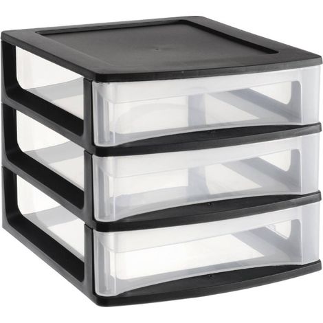 BLOC 3 TIROIRS DE RANGEMENT 180X215X161M - EDA - 17732