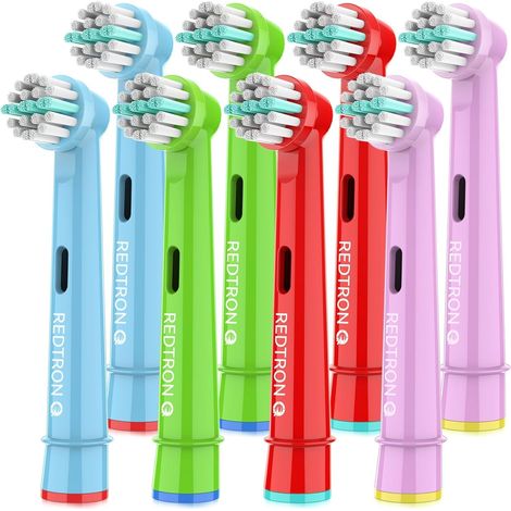 Brosse à Dents pour Enfants Compatible avec B - Têtes de Remplacement Souples pour Dents et Gencives Sensibles (Paquet de 8) (1/5)