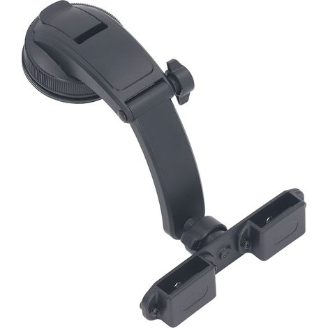 Support à ventouse pour deux radios portables, fixation ABS pour tableau de bord et pare-brise, compatible UV5R et Retevis, noir. (1/5)
