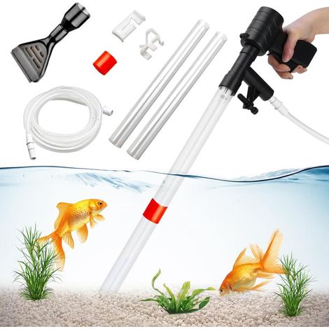 Aspirateur de débris pour aquarium, nettoyeur d'aquarium, nettoyeur de fond, accessoires pour le changement d'eau d'aquarium