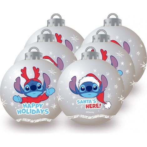 Lot de 6 Boules de Noël - Lilo & Stitch - 8 cm (1/3)