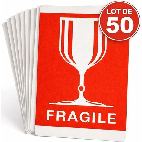 Fragile Self-Adhesive Labels for Parcel and Moving (1/2)