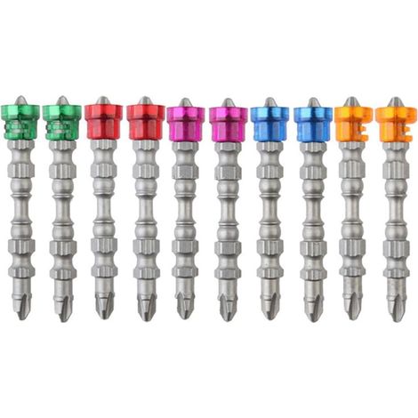 DOLASO Magnetischer Einsatzhalter für Doppelkopf-Schraubendreher, elektrischer Schraubendreher, 1/4 Zoll Bits, 65 mm, rutschfeste magnetische Schraubendreher-Bits für die Installation von Placoplâtre- (1/5)