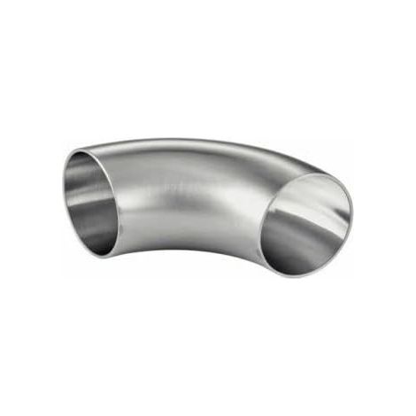 1 Coude Acier Inoxydable, Ø 51 mm, Épaisseur 1,2 mm, 90°, Inox 304L, Pour Tuyauterie