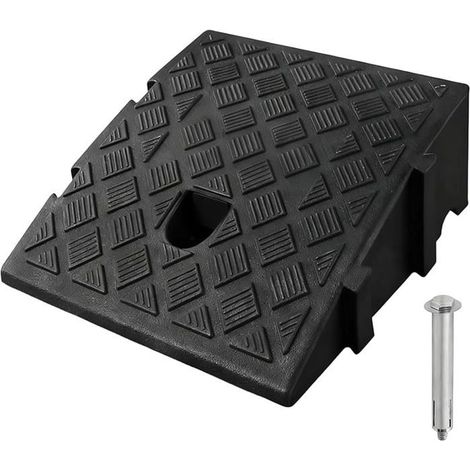 1 rampe trottoir portable, 27x25x7 cm, polypropylène antidérapant, rampe seuil et accès, pour vélo poussette chariot