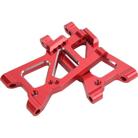 Paire de bras de suspension arrière en alliage d'aluminium pour voiture RC Traxxas 4 Tec 2.0 3.0 C8 1/10 (rouge) (1/5)