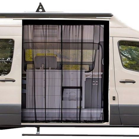Magnetisches Moskitonetz – 165 cm x 165 cm – Insektenschutznetz für Wohnmobile – Schiebetürnetz (1/5)