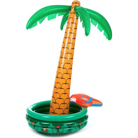 Glacière palmier gonflable adulte - Vert foncé (1/3)