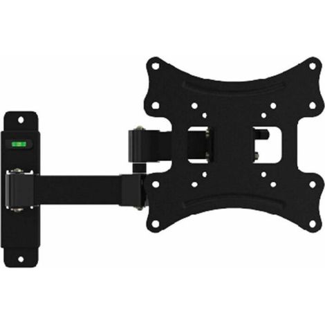 Support Mural Tv - Jusqu'à 42 Pouces - Vesa 200x200 - Rotation 180° Gauche Droite - Charge Max 25 Kg - Acier Revêtu Noir - 1 Pièce