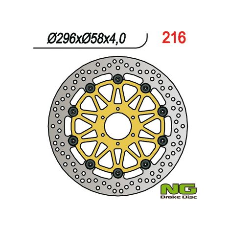 Disco de freno flotante delantero para Honda CBR 600/900, VTR 1000F, 296x58x4 mm