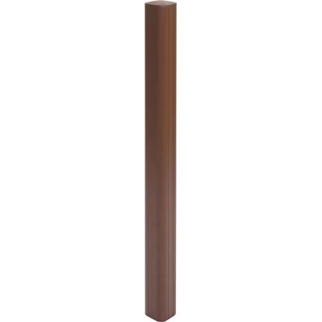 HHG – Poteau en aluminium pour clôture WPC – Système enfichable – Hauteur 98cm – Couleur brun – Adapté pour brise-vue extérieur