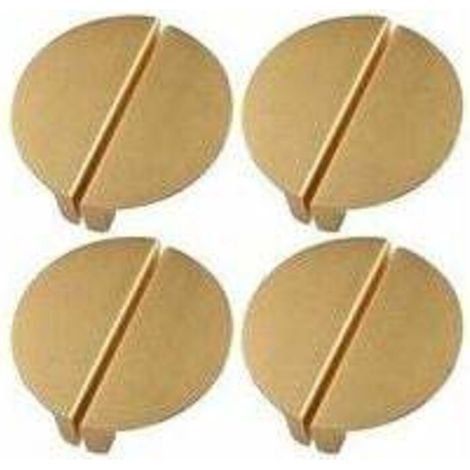 8 pcs Poignées de tiroir en or champagne, poignées de tiroir en demi-lune de 6.4cm or (1/5)