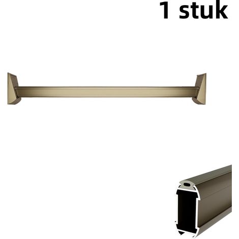 Tringle à vêtements en alliage d'aluminium avec barre horizontale renforcée de 50 cm et bride de fixation couleur champagne (1/5)