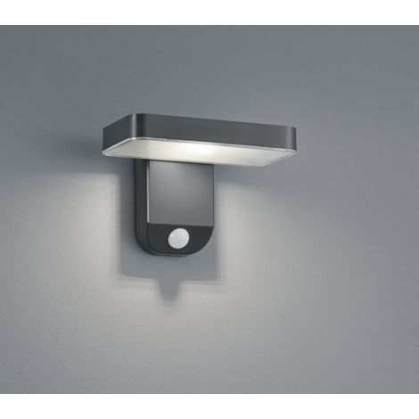 Aplique Esquel Led Antracita IP44 Con Sensor de Movimiento Solar Energy Trio Lighting