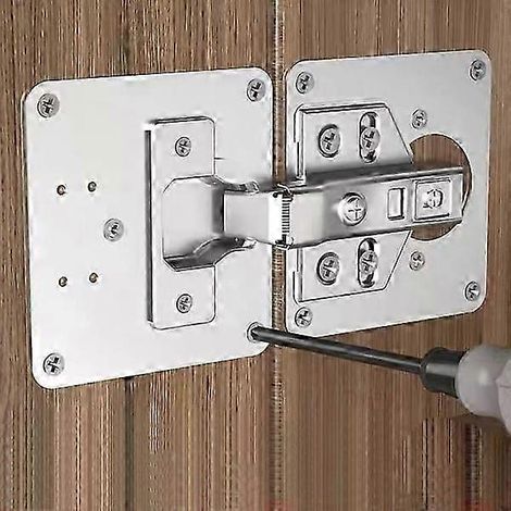 Plaque de réparation compatible avec charnière 90x90mm (lot de 2) (1/3)