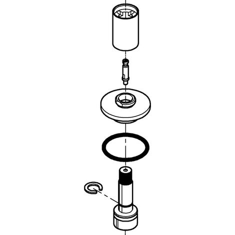 Grohe Rosette für Zweigriffarmaturen, Hard Graphite gebürstet, 101343AL00