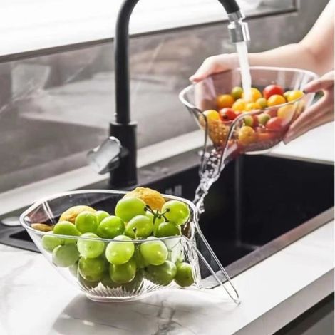 Passoire Évier - Panier Vidange Cuisine - Pour Légumes Pâtes Fruits - 2 Pièces (1/4)