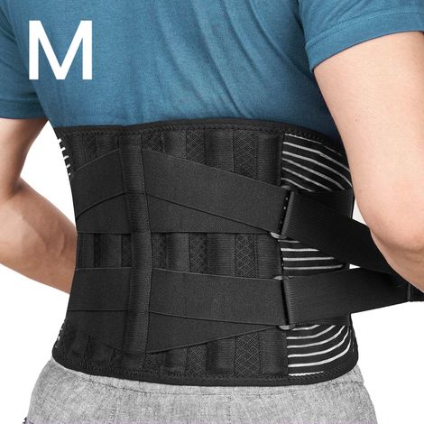 Ceinture De Soutien Lombaire - Renfort En Aluminium Mémoire Et Ressorts Acier - Pour Posture Et Douleurs Lombaires - 1 Pièce (1/5)