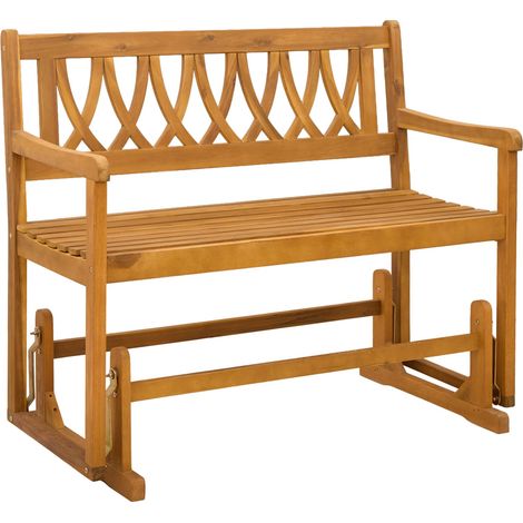 Garden Glider Bench Natural 110 x 59 x 97 cm Solid Acacia Wood vidaXL (1/5)