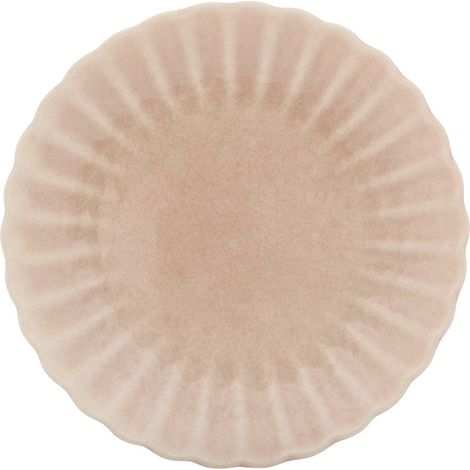 Lot de 4 Assiette à dessert Romy ronde D.21cm rose - Atmosphera créateur d'intérieur (1/3)