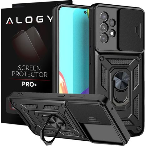Custodia Alogy Camshield con anello di supporto e copertura per fotocamera per Samsung Galaxy A73 / A73 5G + vetro (1/5)