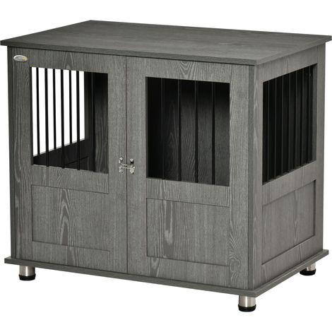 Dog Crate Table for Medium Large Dogs with Magnetic Door for Indoor Use, 85 x 55 x 75 cm, Grey (1/5)