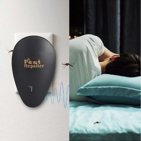 Lot de 2 appareils électroniques à ultrasons anti-moustiques et anti-insectes (cafards) pour la maison et le salon (Royaume-Uni) - 1 (1/2)
