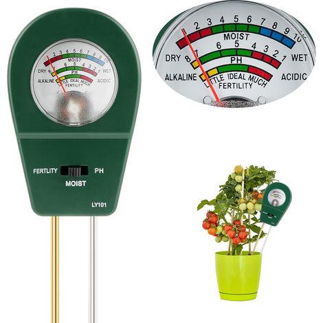 Testeur Humidité Plante Testeur Plante 3 1 Sol Humidité Fertilité pH Entretien Plantes Soil Moisture Meter Soil Tester Jardin (1/5)