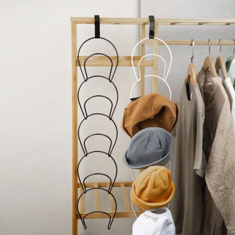 10 Pièces Porte Casquette,Organisateur de Support pour Casquette de Baseball Écharpes Sac à Main Placard Serviettes, Organisateur Métal Rack (1/5)