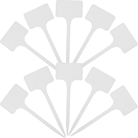 20 étiquettes blanches en plastique pour plantes de jardin, avec tuteurs (1/5)