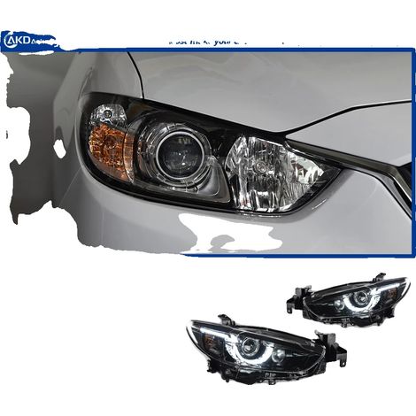 Conjunto de faros delanteros, compatible con Mazda 6, iluminación LED, estilo mejorado, bombilla LED para faros delanteros (1/2)