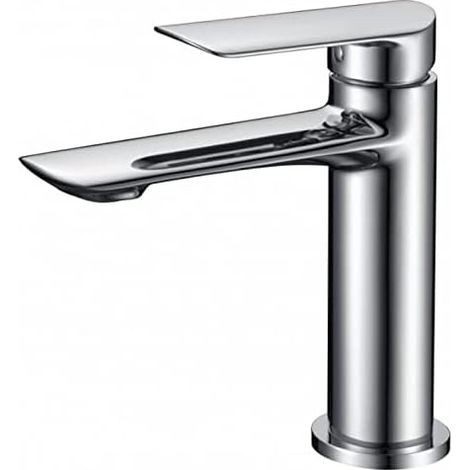 Robinet de lavabo à poignée unique - Robinet de lavabo de salle de bains moderne, mitigeur d'évier - Robinets de salle de bains chromés (1/4)