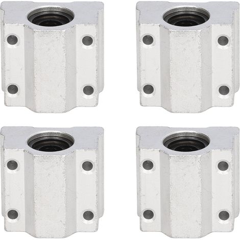 4 blocs paliers linéaires SCS8UU à billes, alu, pour CNC, alésage 8 mm, lot de 4 (1/5)