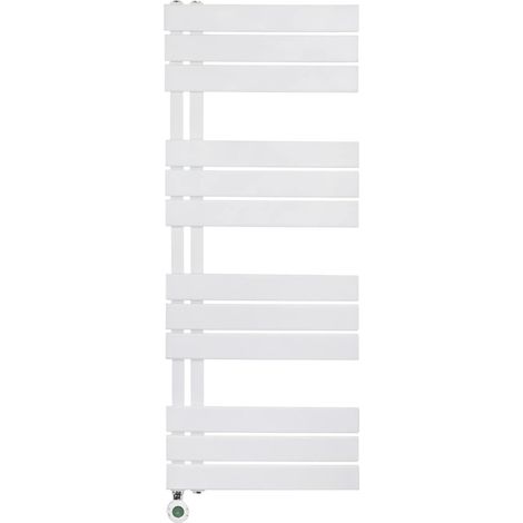 Elektrischer Handtuchheizkörper Paneel Anschluss links weiß 1200x500 (HxB) 593W Elektrischer Handtuchheizkörper Paneel Anschluss links weiß 1200x500 (HxB) 593W (1/4)