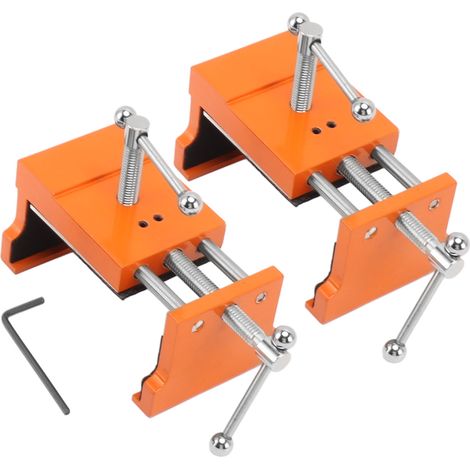 2 pinces de montage en alliage d'aluminium orange pour cadres de placards, pose de façades de meubles (1/5)