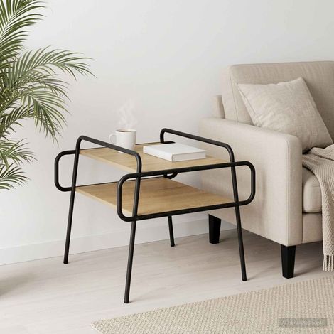 vidaXL Mesa de centro Roble Sonoma 60 x 60 x 51 cm (1/5)