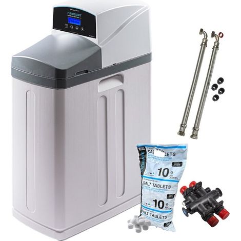 Monarch SE-11 Plumbsoft Electric Water Softener + 22mm Maxflow Hoses + 10KG Salt (1/5)