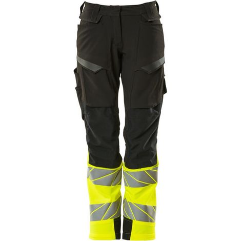 Mascot Hose mit Knietaschen 19178-511-0917 Gr. 76C52 schwarz/hi-vis gelb (1/4)